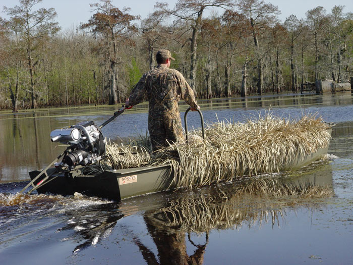 Making a blind for a duck boat 